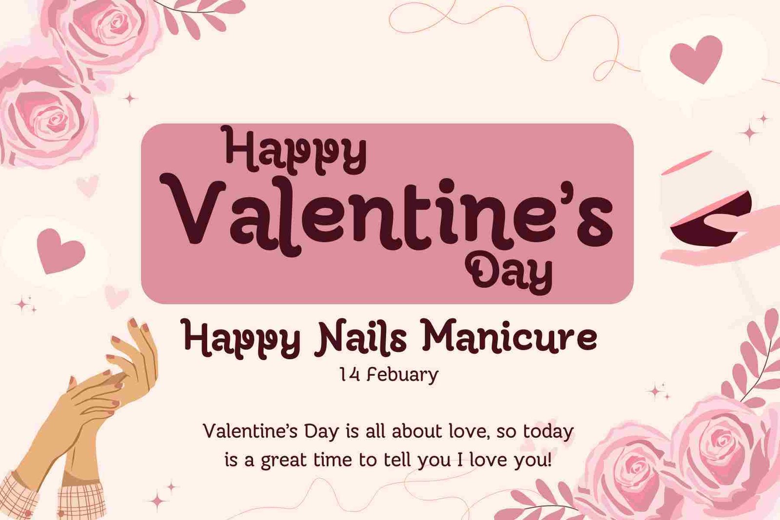 Valentine's day nails