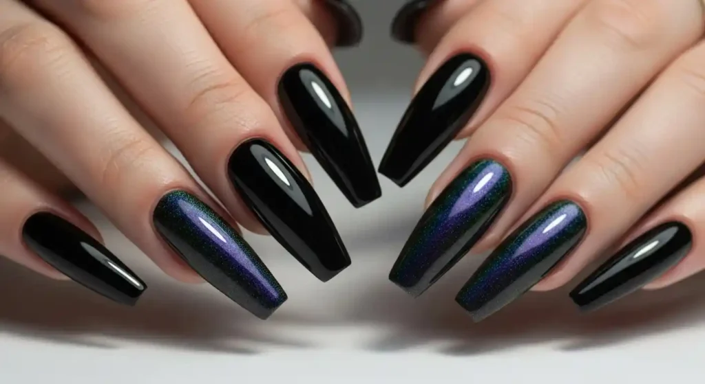 Black Aura Nails