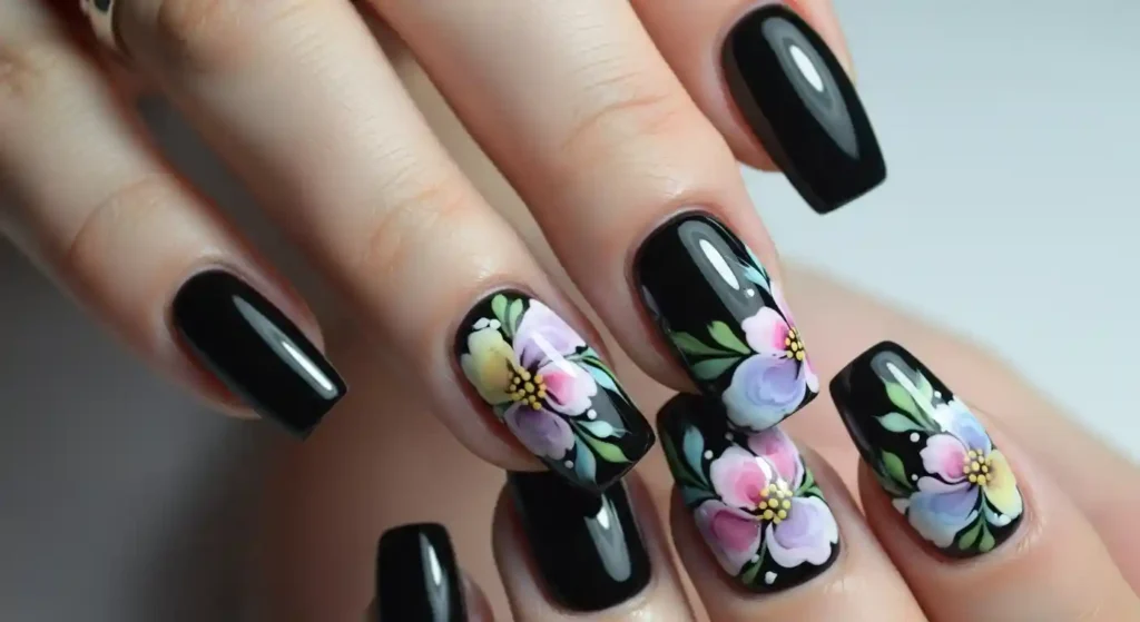 Black Aura Nails
