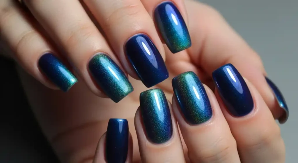 Blue Dream Aura Nails