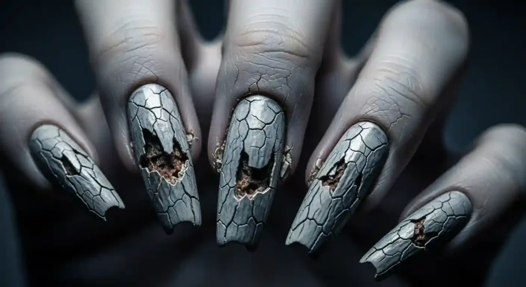 cracked zombie nails