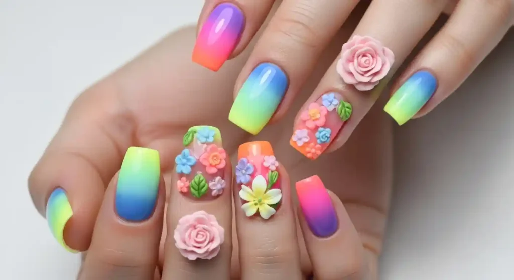 Neon Aura Nails