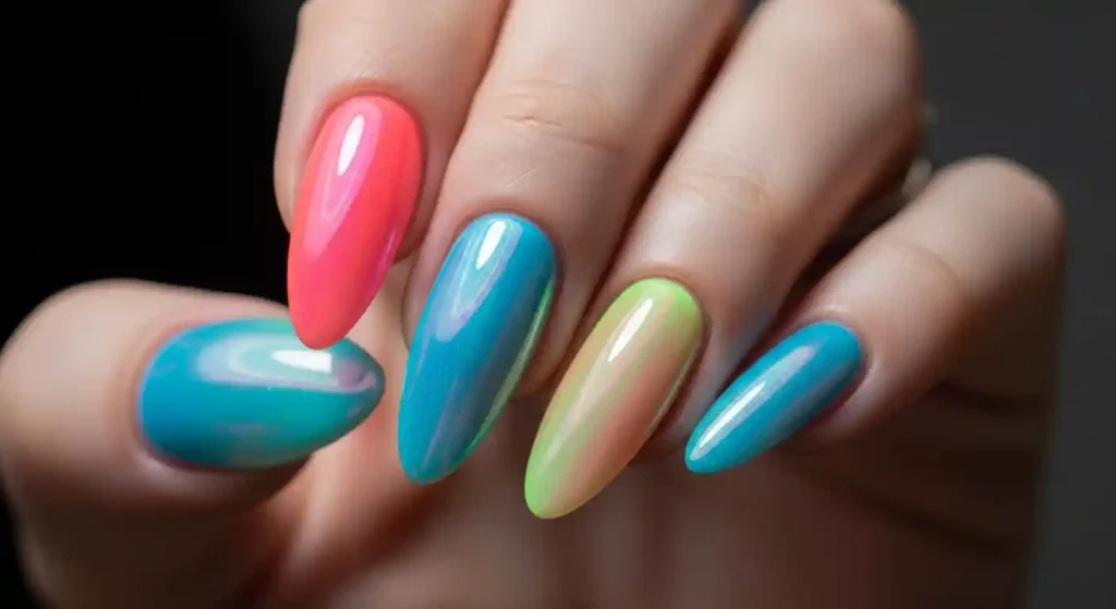Neon Aura Nails
