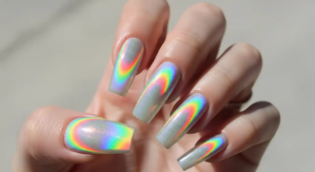 Rainbow Aura Nails