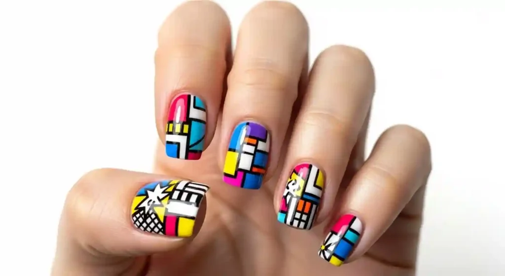 abstract pop nails