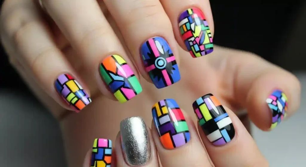 abstract pop nails