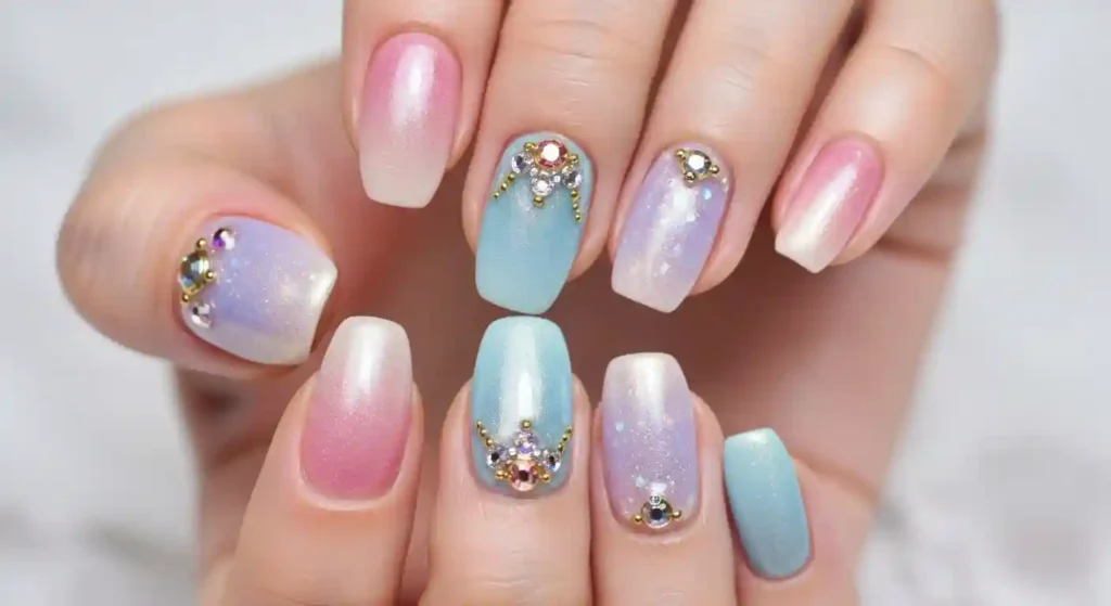 jewel toned nails