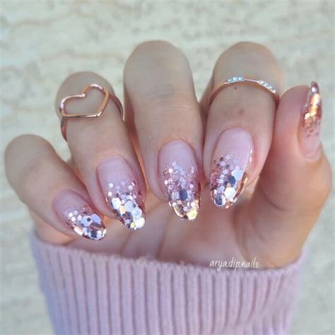 rose gold cat eye nails